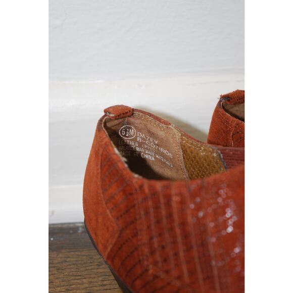 Vintage Zodiac Dazey Brown Suede Cowgirl Boot Sz 6.5 - Picture 4 of 7